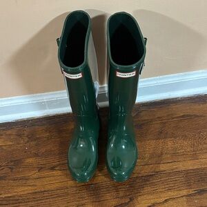 Hunter Forest Green Waterproof Boots